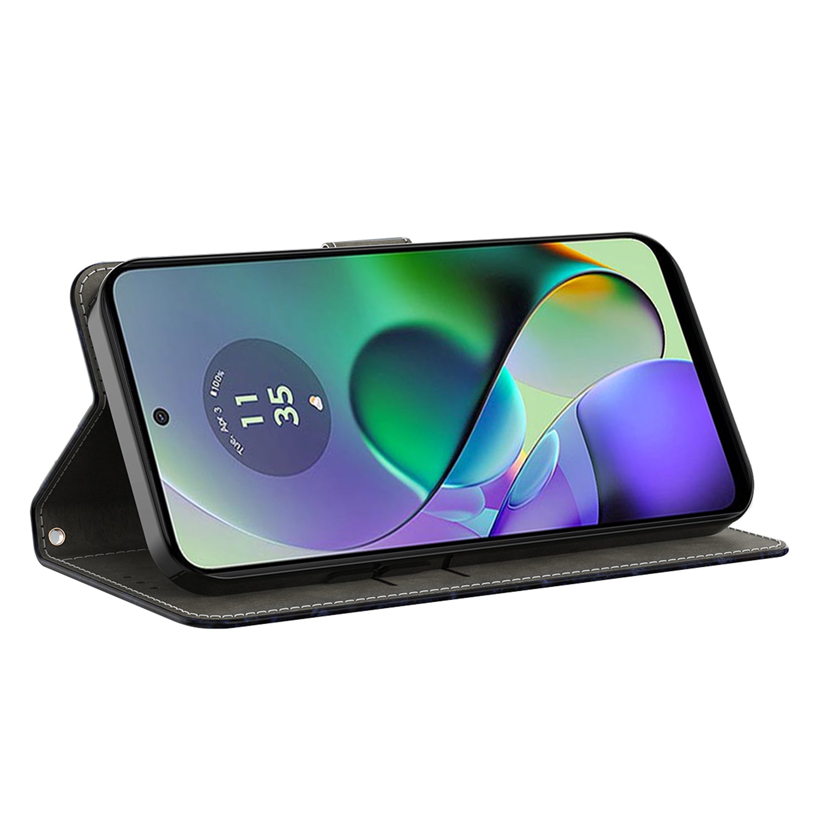 For Motorola Moto G24 Power Leather Stand Cover 3D Pattern Printing Wallet Phone Case