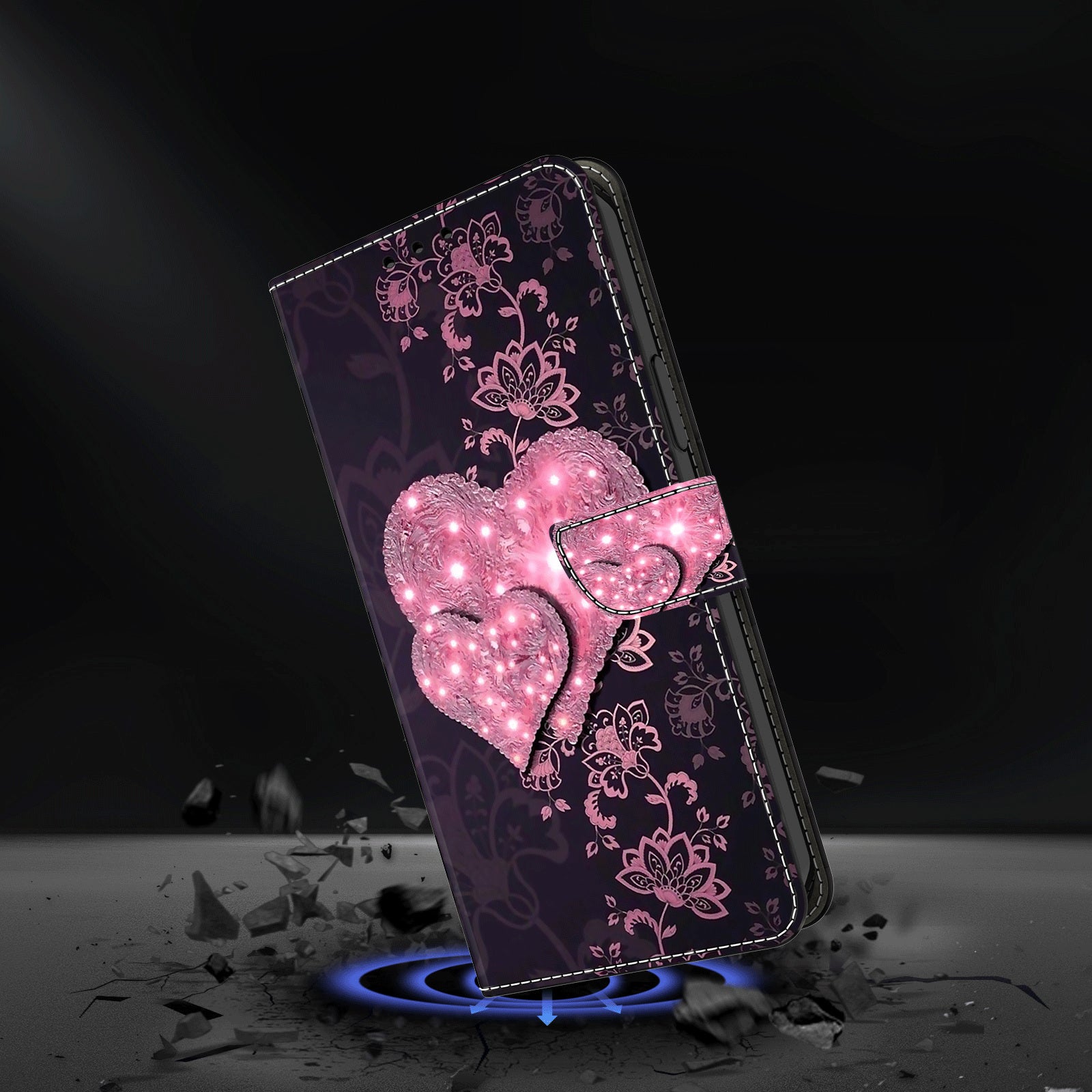 For Motorola Moto G24 Power Leather Stand Cover 3D Pattern Printing Wallet Phone Case