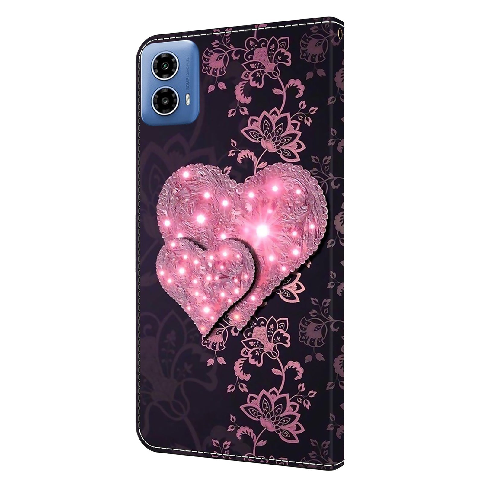 For Motorola Moto G24 Power Leather Stand Cover 3D Pattern Printing Wallet Phone Case