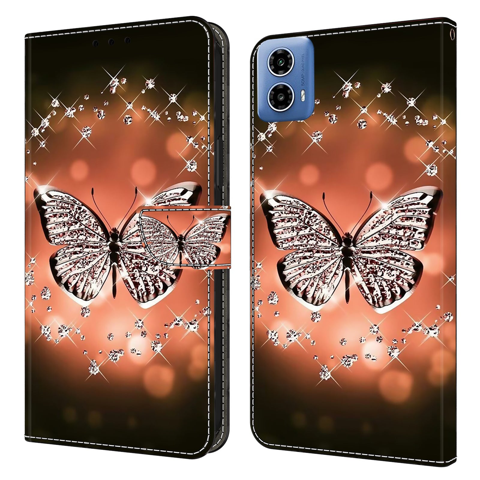 For Motorola Moto G24 Power Leather Stand Cover 3D Pattern Printing Wallet Phone Case