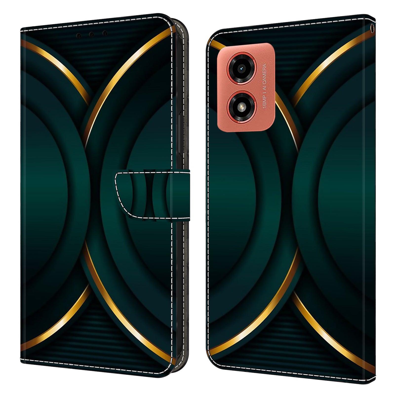 For Motorola Moto G04 4G / G24 4G Cover 3D Pattern Printing Wallet Leather Phone Case