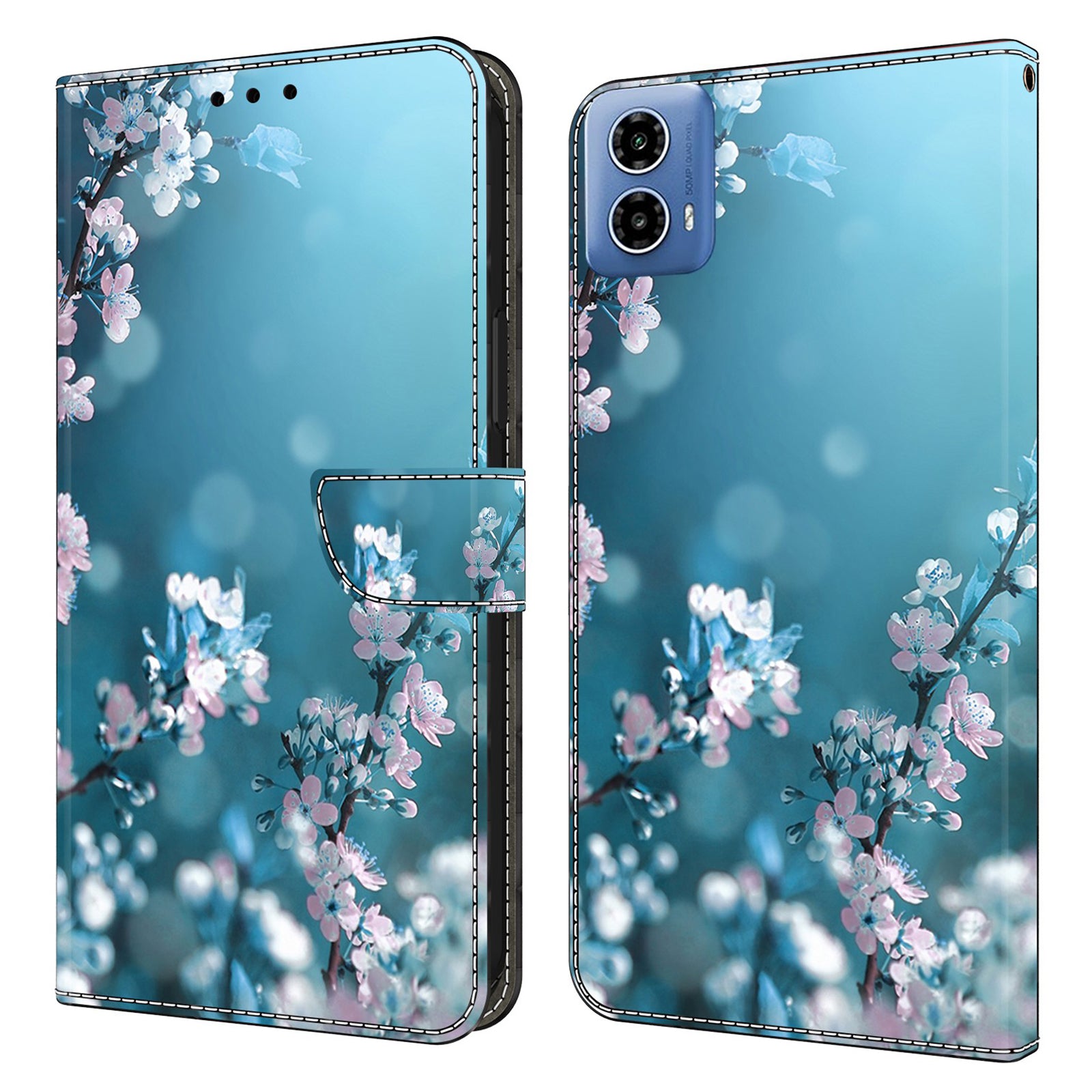 For Motorola Moto G34 5G Leather Case 3D Pattern Printing Stand Wallet Phone Cover