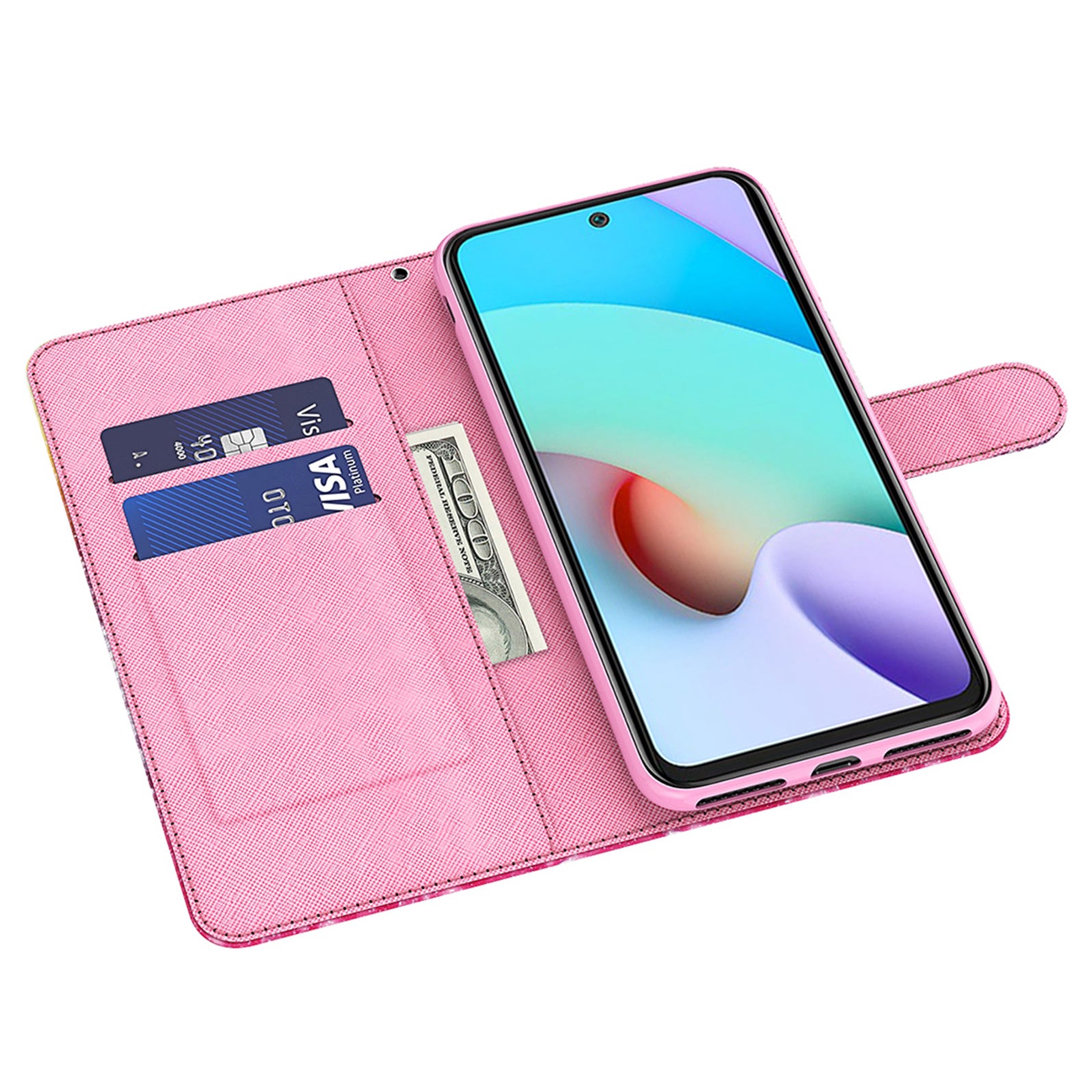 For Xiaomi Redmi Note 13 5G Leather Case 3D Pattern Printing Phone Cover with Hand Strap