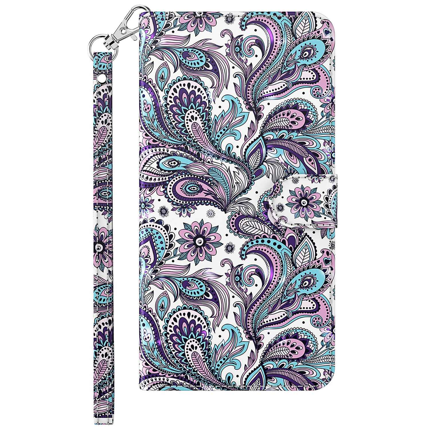 For Xiaomi Redmi Note 13 5G Leather Case 3D Pattern Printing Phone Cover with Hand Strap