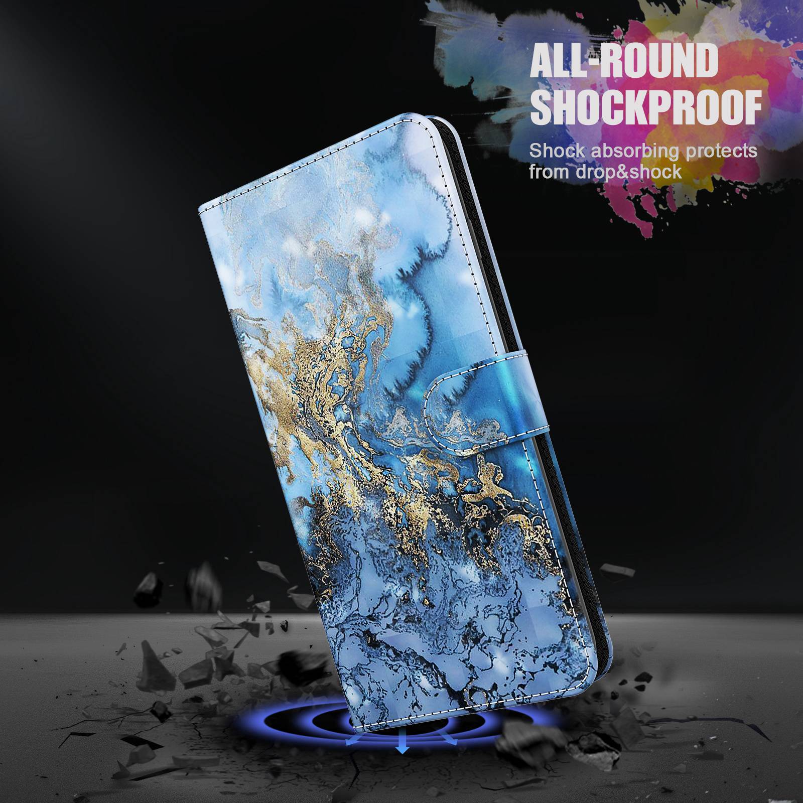For Xiaomi Redmi Note 13 Pro+ 5G Case 3D Pattern Printing Leather Phone Cover with Hand Strap