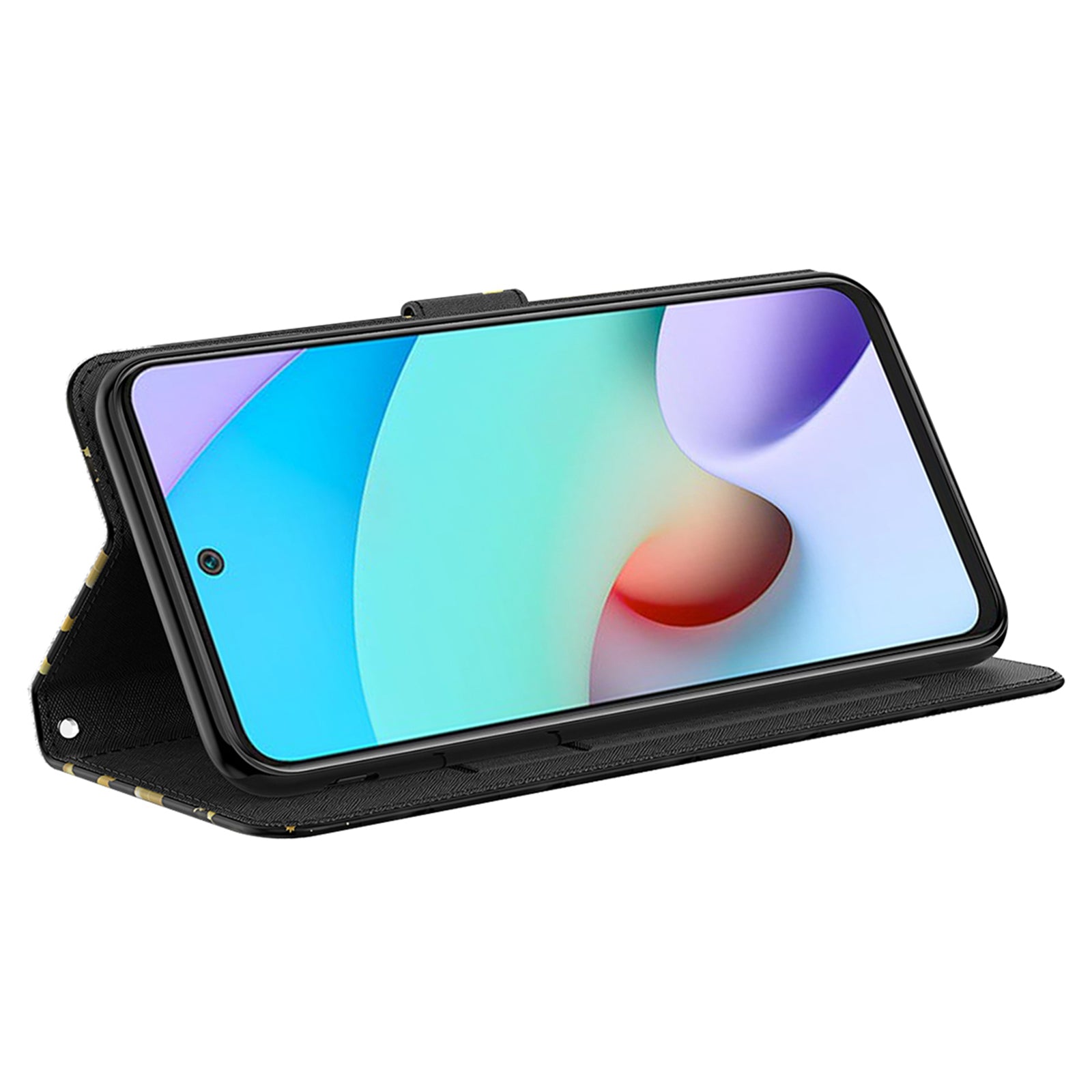 For Xiaomi Redmi Note 13 4G Phone Case 3D Pattern Printing Leather Flip Cover with Hand Strap