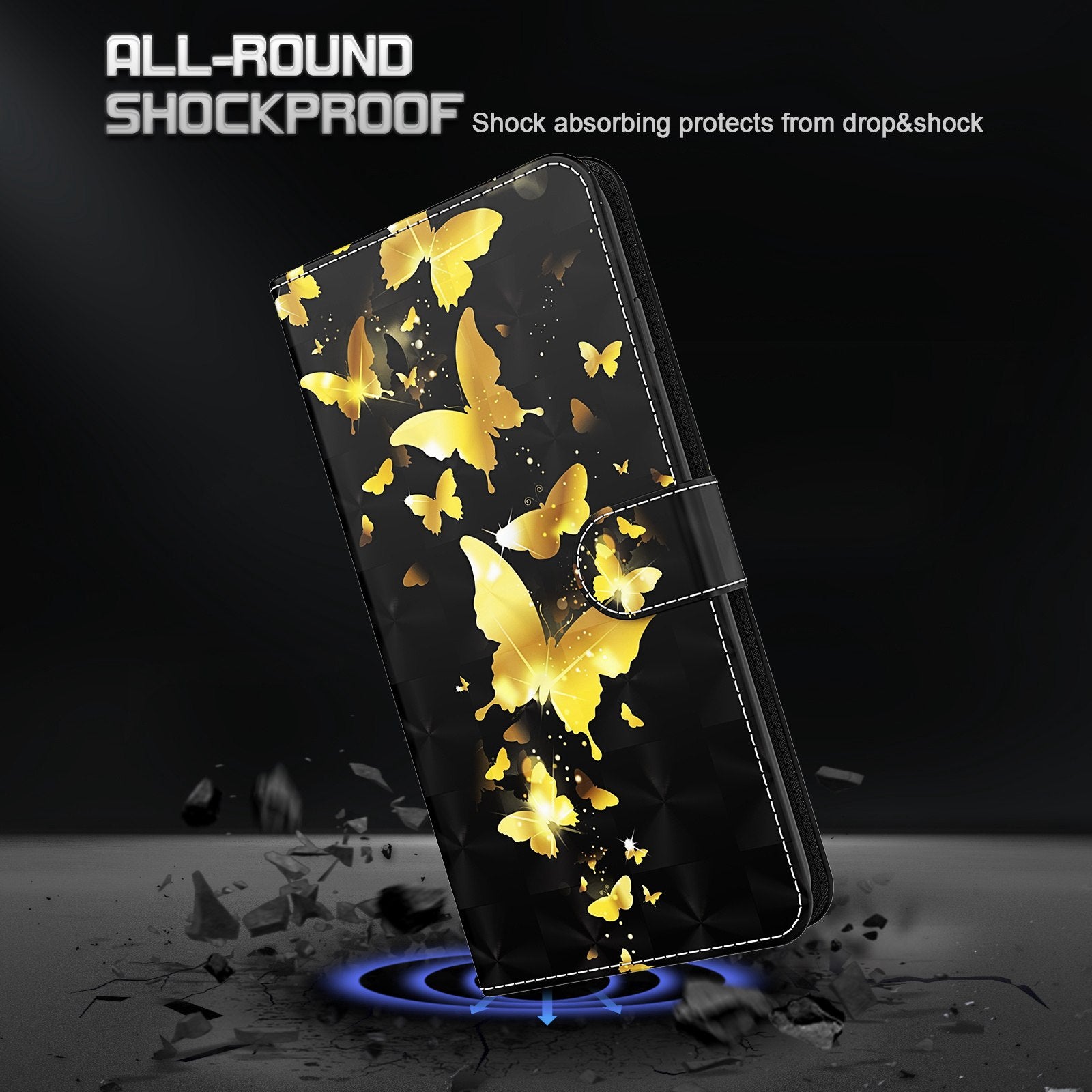 For Xiaomi Redmi Note 13 4G Phone Case 3D Pattern Printing Leather Flip Cover with Hand Strap
