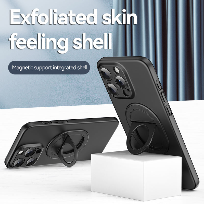 For iPhone 14 Pro Max Cell Phone Case Frosted Finish Anti-scratch Shell Compatible with MagSafe