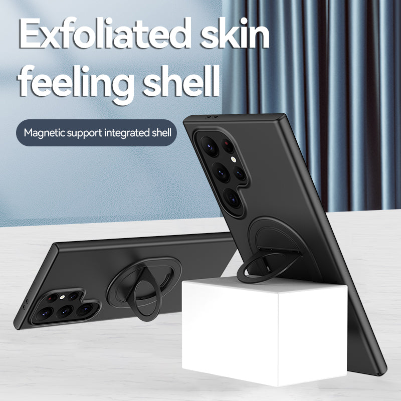 For Samsung Galaxy S24 Ultra Magnetic Phone Case Hard PC Kickstand Protective Cover