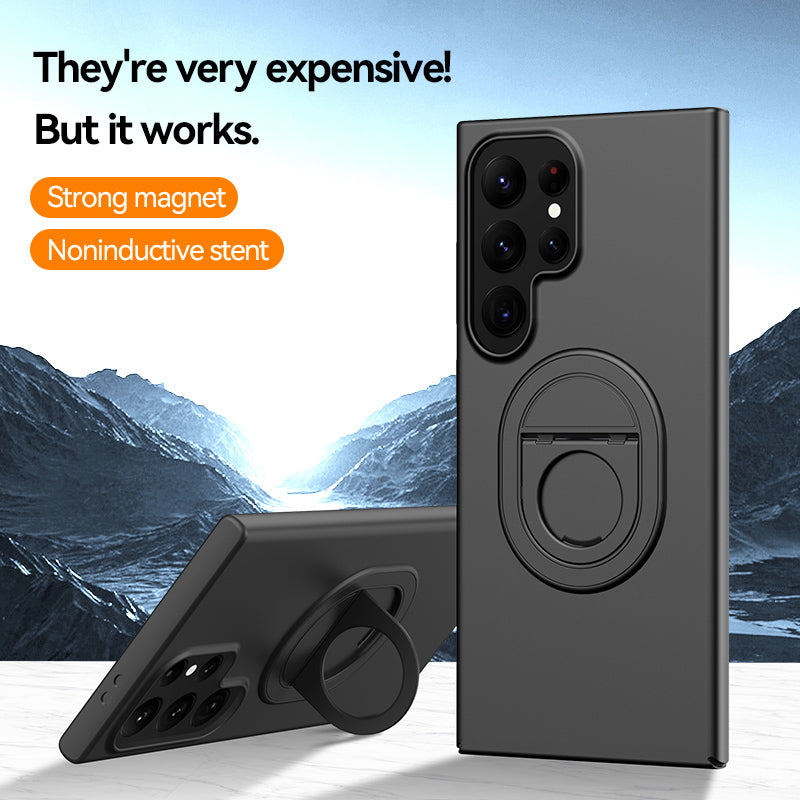 For Samsung Galaxy S24 Ultra Magnetic Phone Case Hard PC Kickstand Protective Cover