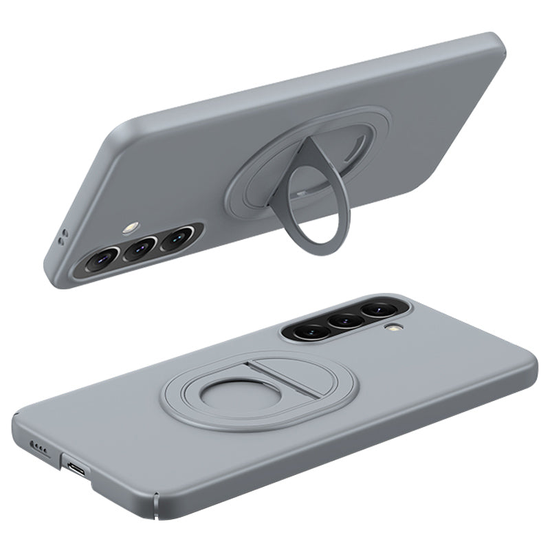 For Samsung Galaxy S24 Frosted Matte Case Hard Plastic Magnetic Invisible Kickstand Phone Cover