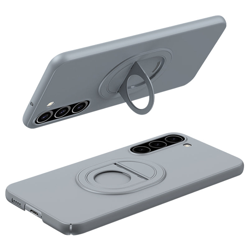 For Samsung Galaxy S23+ Case Magnetic Rotating Kickstand Plastic Phone Cover Matte Finish