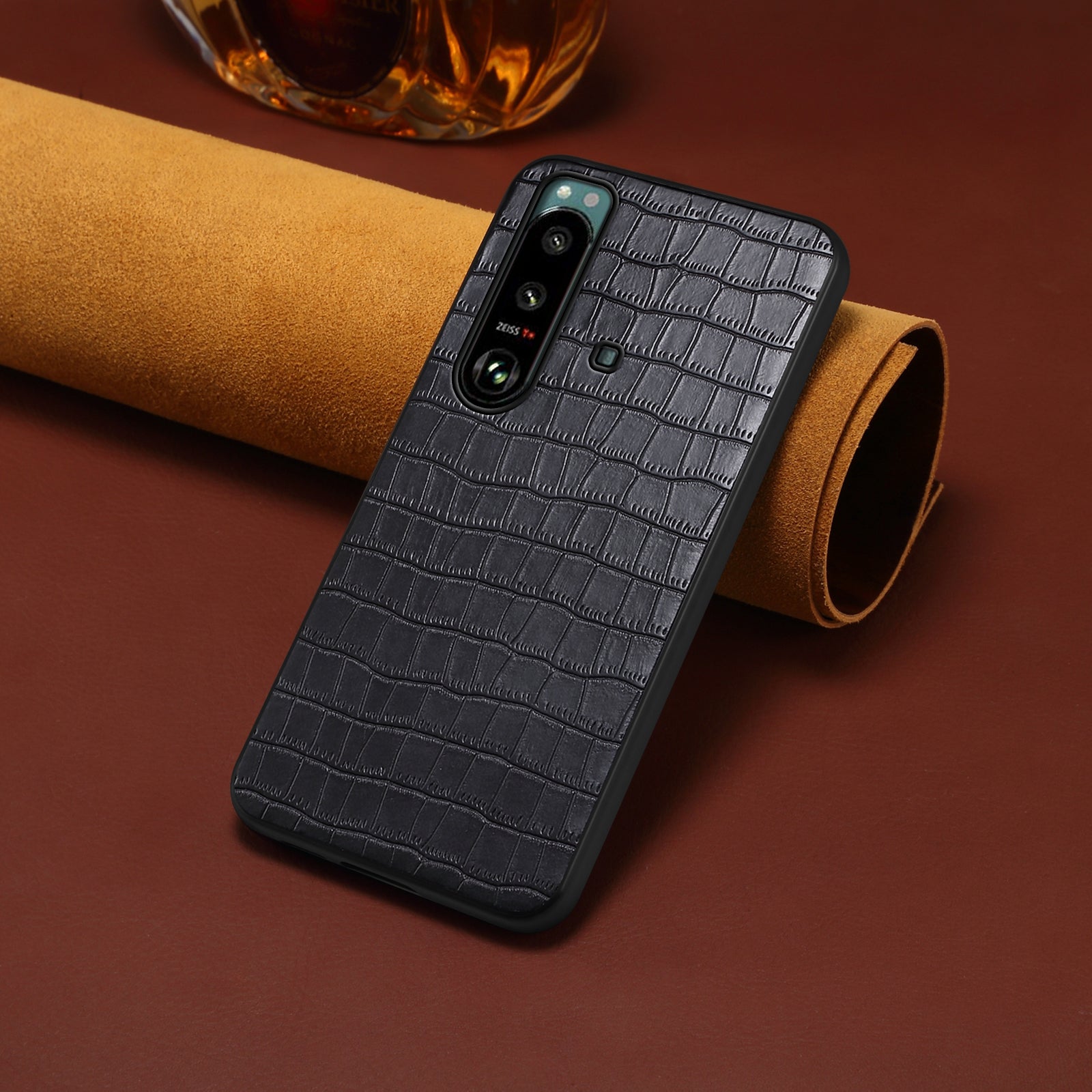 For Sony Xperia 5 III 5G Case Crocodile Skin Pattern Textured Leather Phone Back Cover