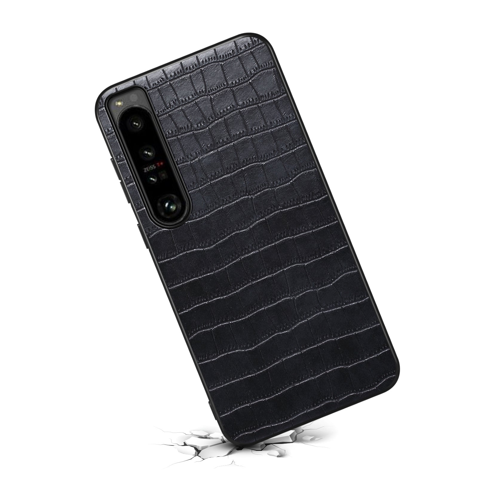 For Sony Xperia 1 IV 5G Case PU Leather Alligator Texture Protective Back Shell