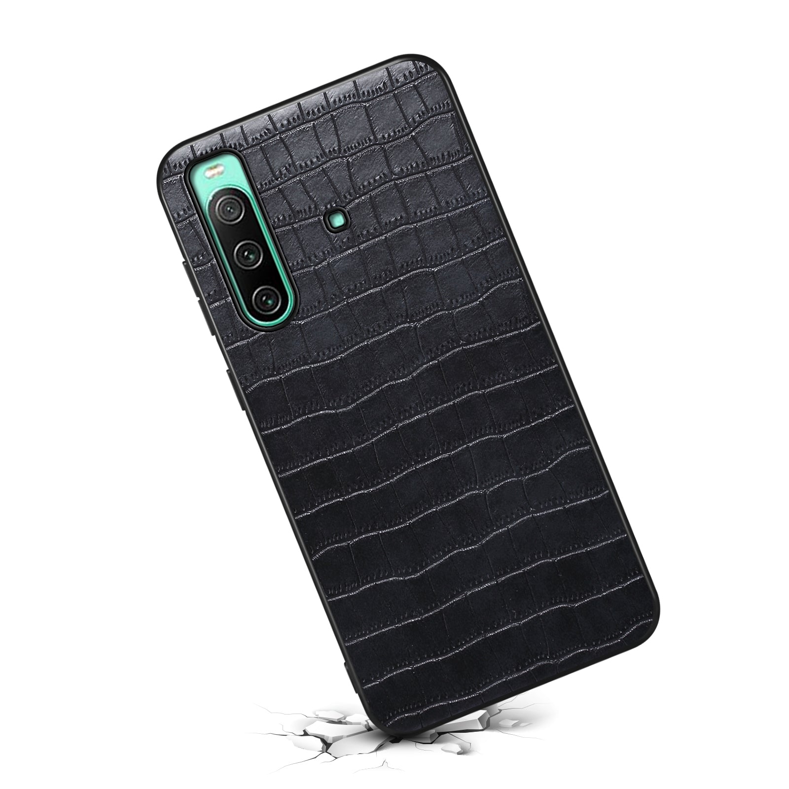 For Sony Xperia 10 IV 5G Case Alligator Texture PU Leather Coated PC+TPU Phone Cover