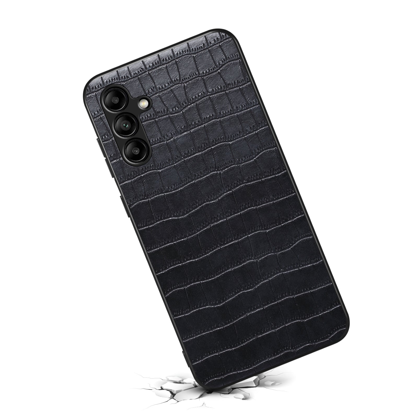 For Samsung Galaxy A05s 4G Crocodile Texture Case PU Leather Coated TPU+PC Slim Fit Phone Cover