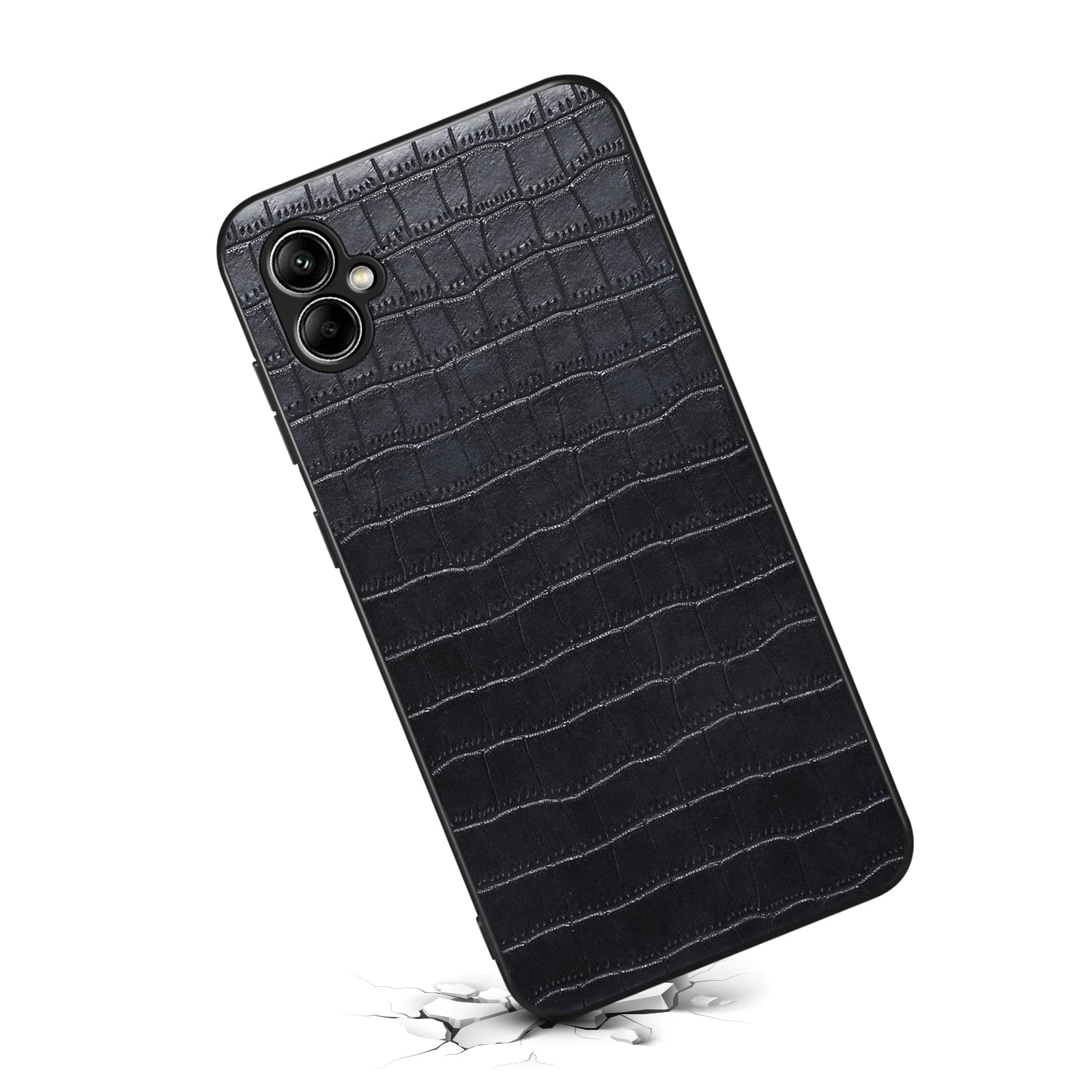 For Samsung Galaxy A05 4G Slim Case Crocodile Textured Leather+TPU+PC Phone Cover