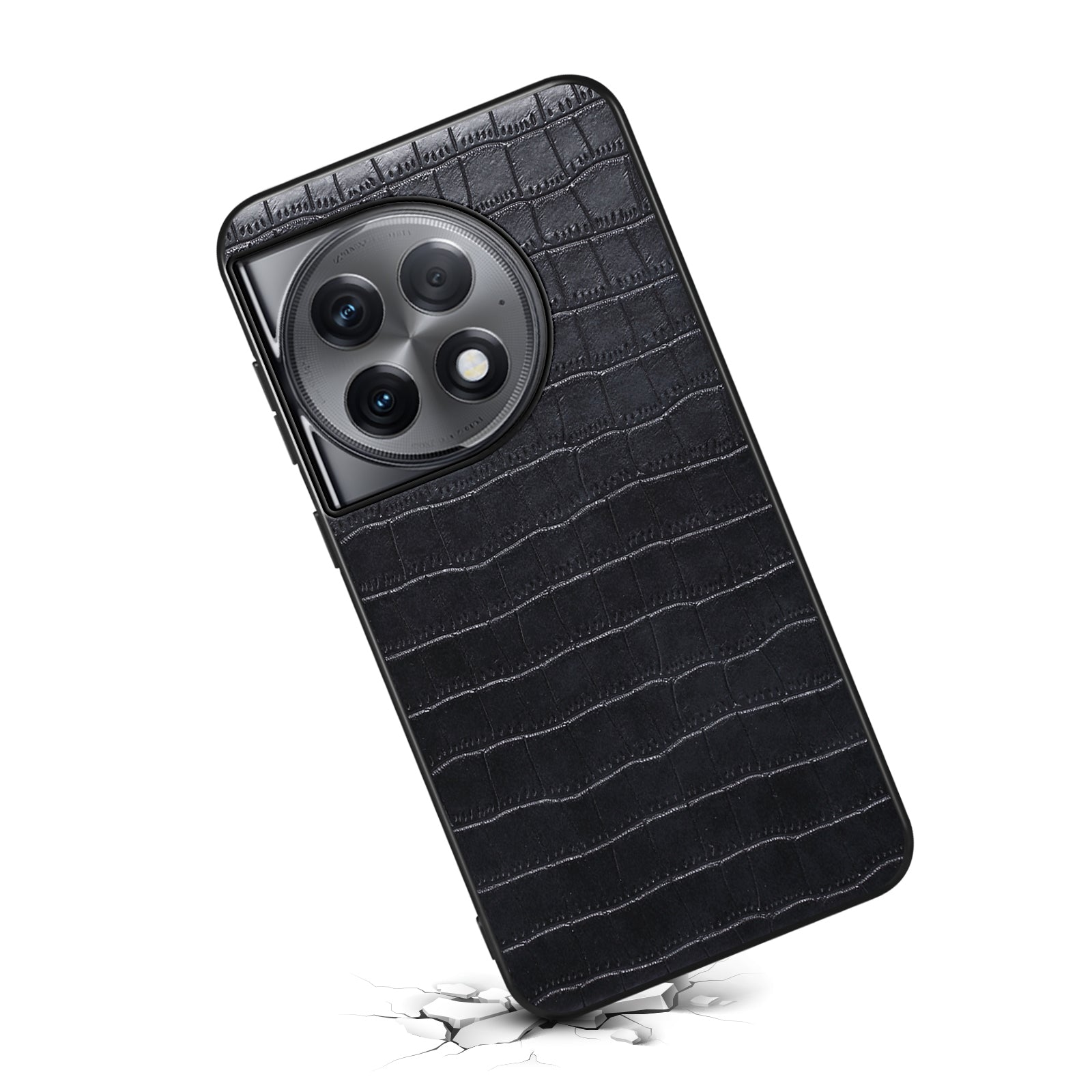 For OnePlus Ace 2 Pro 5G Case PU Leather+TPU+PC Protective Shell with Alligator Texture