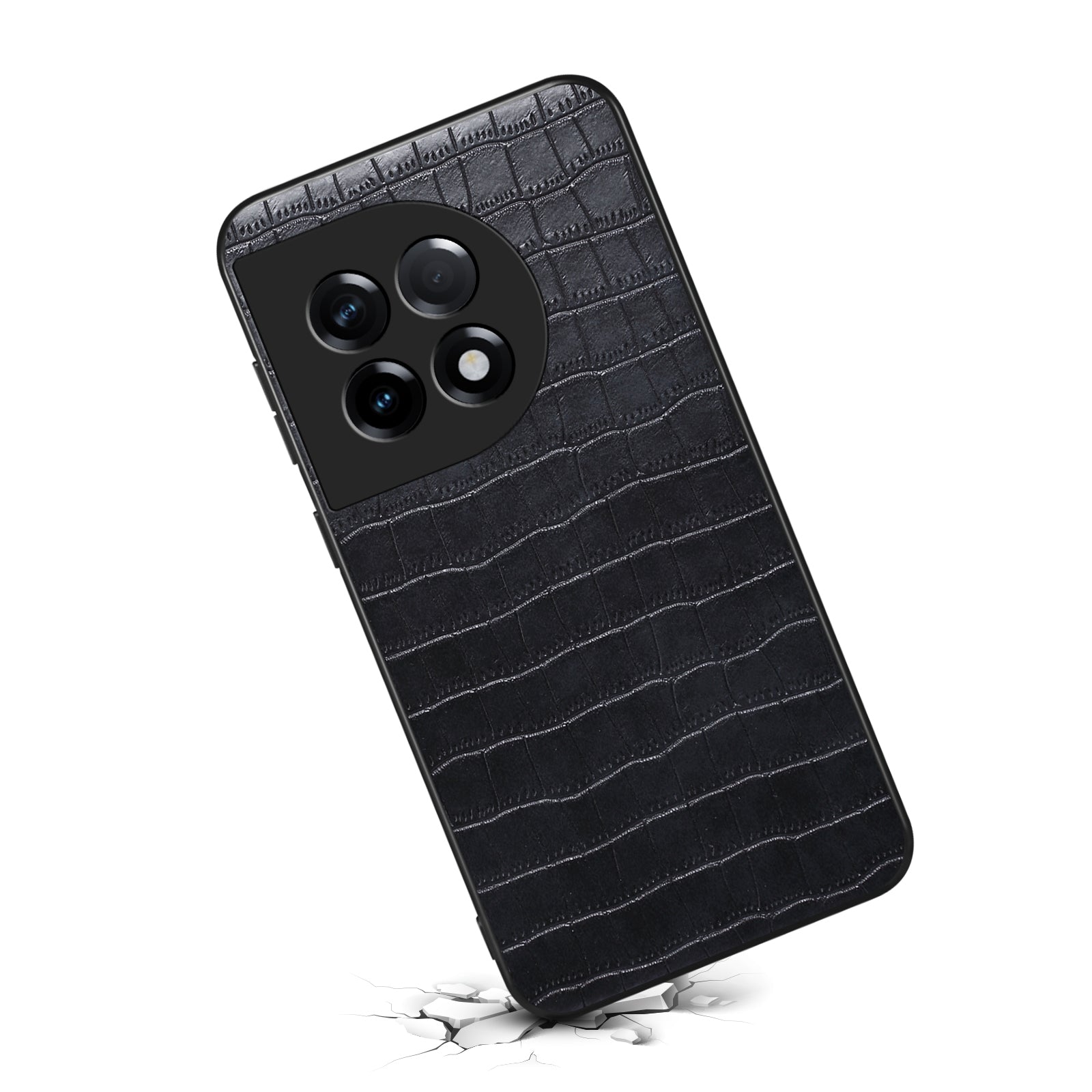 For OnePlus Ace 2 5G / 11R 5G Case Fully Wrapped Alligator Texture Back Phone Cover