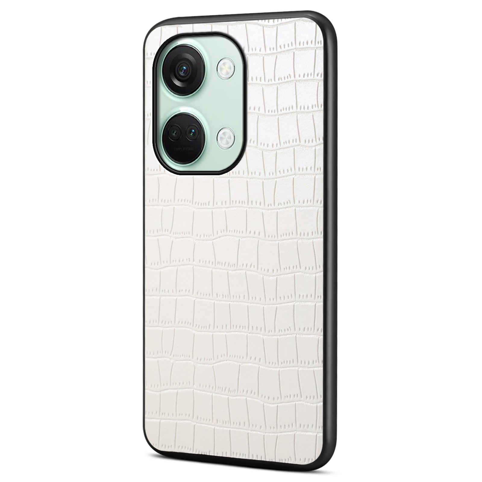 For OnePlus Ace 2V / Nord 3 5G Phone Cover Alligator Texture Leather Coated PC+TPU Case