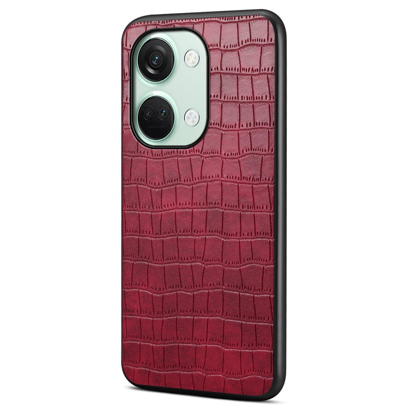 For OnePlus Ace 2V / Nord 3 5G Phone Cover Alligator Texture Leather Coated PC+TPU Case