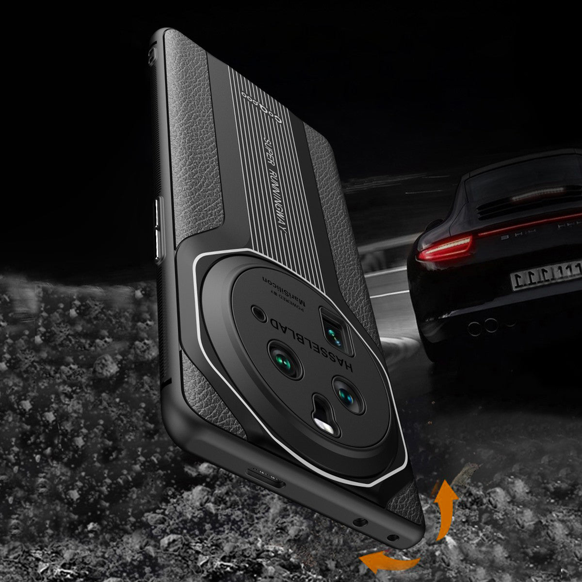 Q.COO Super Running Series 2 for Oppo Find X6 Pro Case PU Leather+Acrylic+TPU Drop Protective Phone Cover