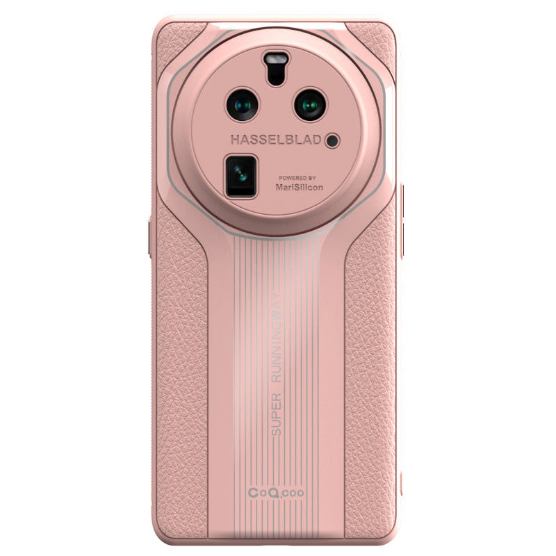 Q.COO Super Running Series 2 for Oppo Find X6 Pro Case PU Leather+Acrylic+TPU Drop Protective Phone Cover