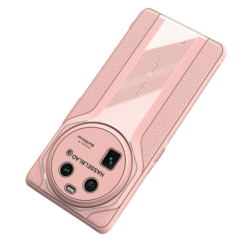 Q.COO Super Running Series 2 for Oppo Find X6 Case Anti-Scratch PU Leather Coated Acrylic+TPU Phone Cover