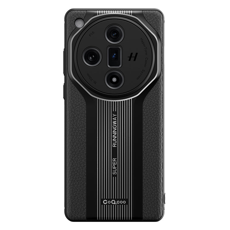 Q.COO Super Running Series 2 for Oppo Find X7 5G Case Camera Protection PU Leather Phone Back Cover