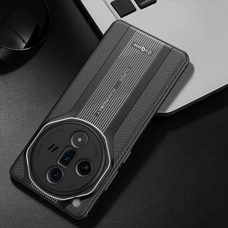 Q.COO Super Running Series 2 for Oppo Find X7 5G Case Camera Protection PU Leather Phone Back Cover