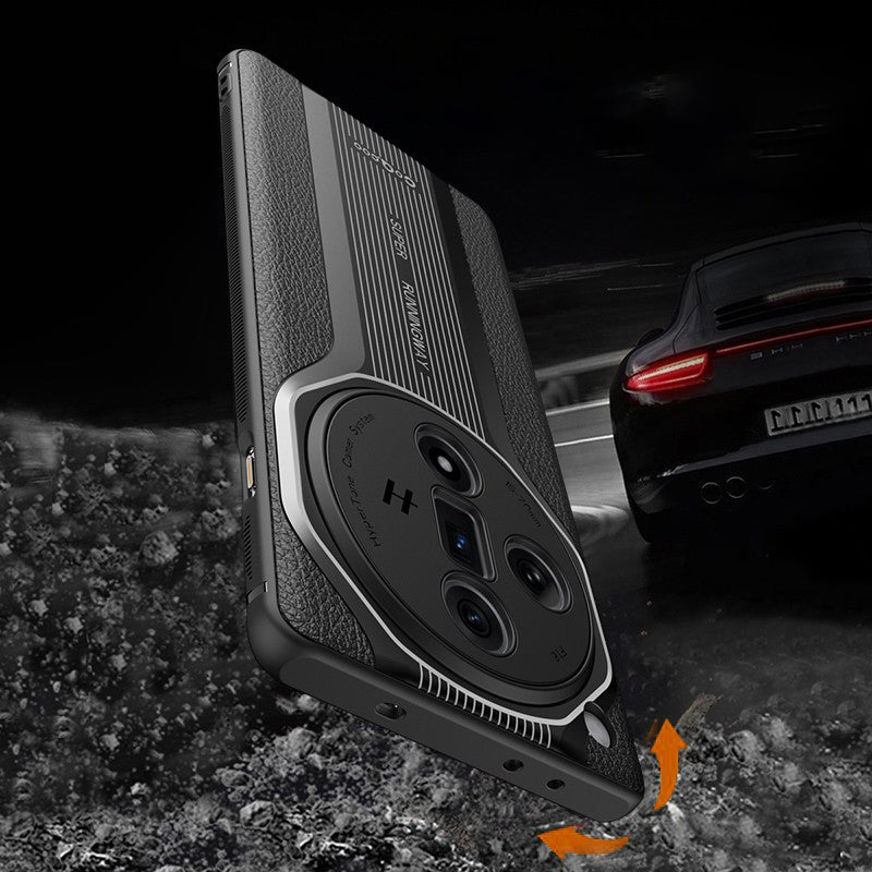 Q.COO Super Running Series 2 for Oppo Find X7 5G Case Camera Protection PU Leather Phone Back Cover
