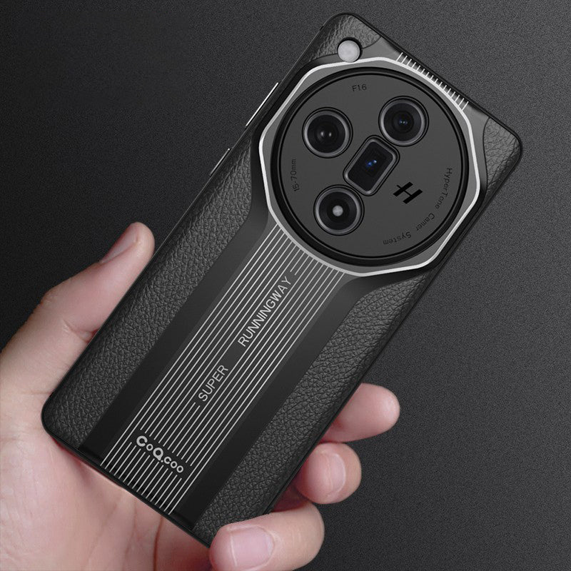 Q.COO Super Running Series 2 for Oppo Find X7 5G Case Camera Protection PU Leather Phone Back Cover