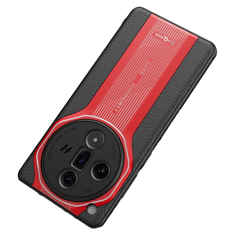 Q.COO Super Running Series 2 for Oppo Find X7 5G Case Camera Protection PU Leather Phone Back Cover