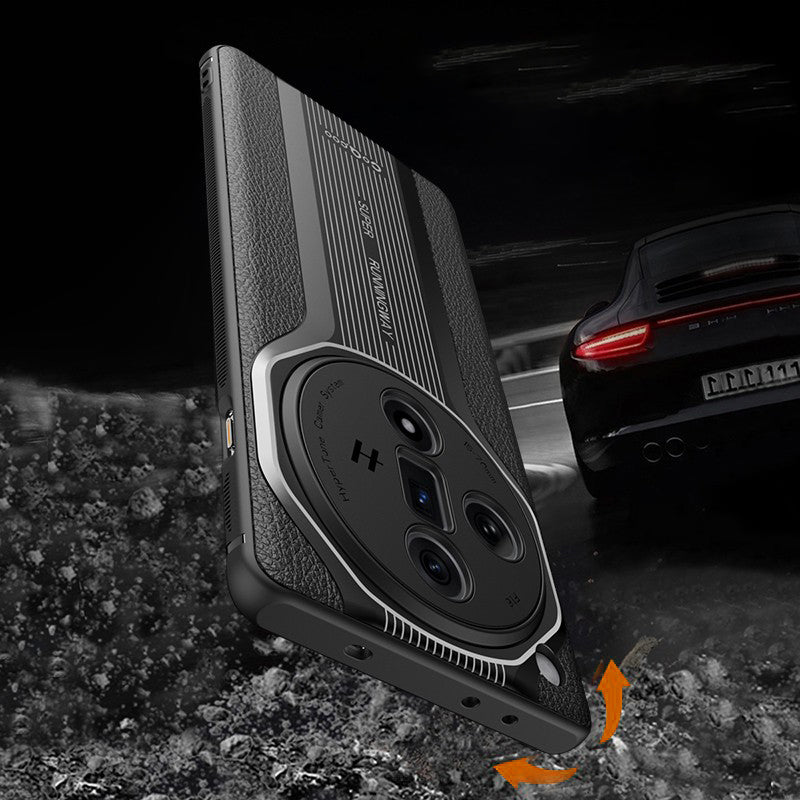 Q.COO Super Running Series 2 for Oppo Find X7 Ultra Case Ultra Slim PU Leather+Acrylic+TPU Phone Cover