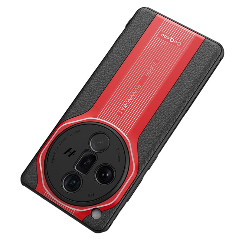Q.COO Super Running Series 2 for Oppo Find X7 Ultra Case Ultra Slim PU Leather+Acrylic+TPU Phone Cover