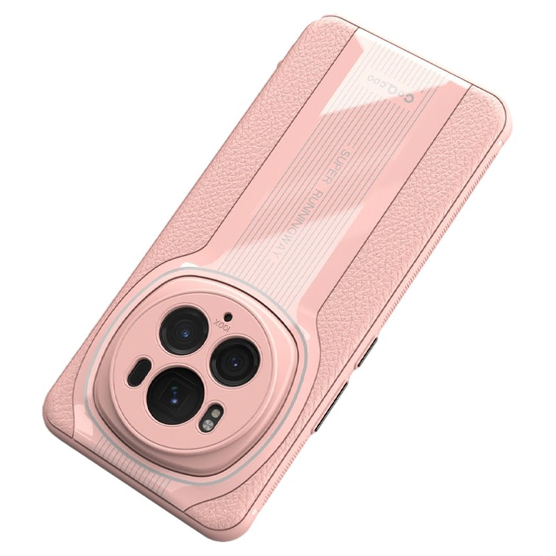 Q.COO Super Running Series 2 for Honor Magic6 Pro 5G Leather Back Case Acrylic+TPU Hybrid Protective Phone Cover