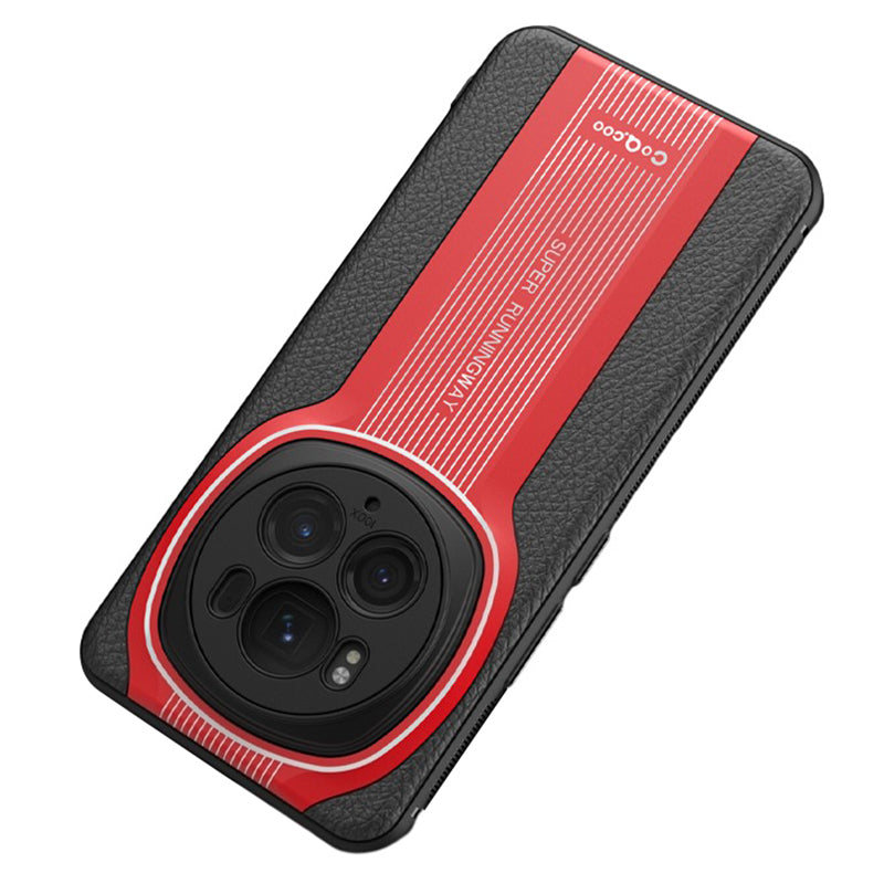 Q.COO Super Running Series 2 for Honor Magic6 Pro 5G Leather Back Case Acrylic+TPU Hybrid Protective Phone Cover