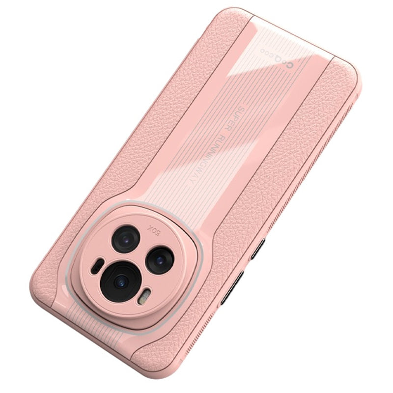 Q.COO Super Running Series 2 for Honor Magic6 5G Case Slim PU Leather Coated Acrylic+TPU Phone Cover