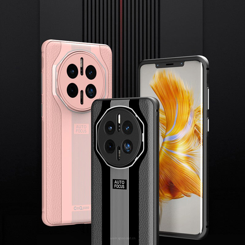 Q.COO Super Running Series 2 for Huawei Mate 50 Pro 4G Case Anti-Scratch PU Leather Phone Back Cover
