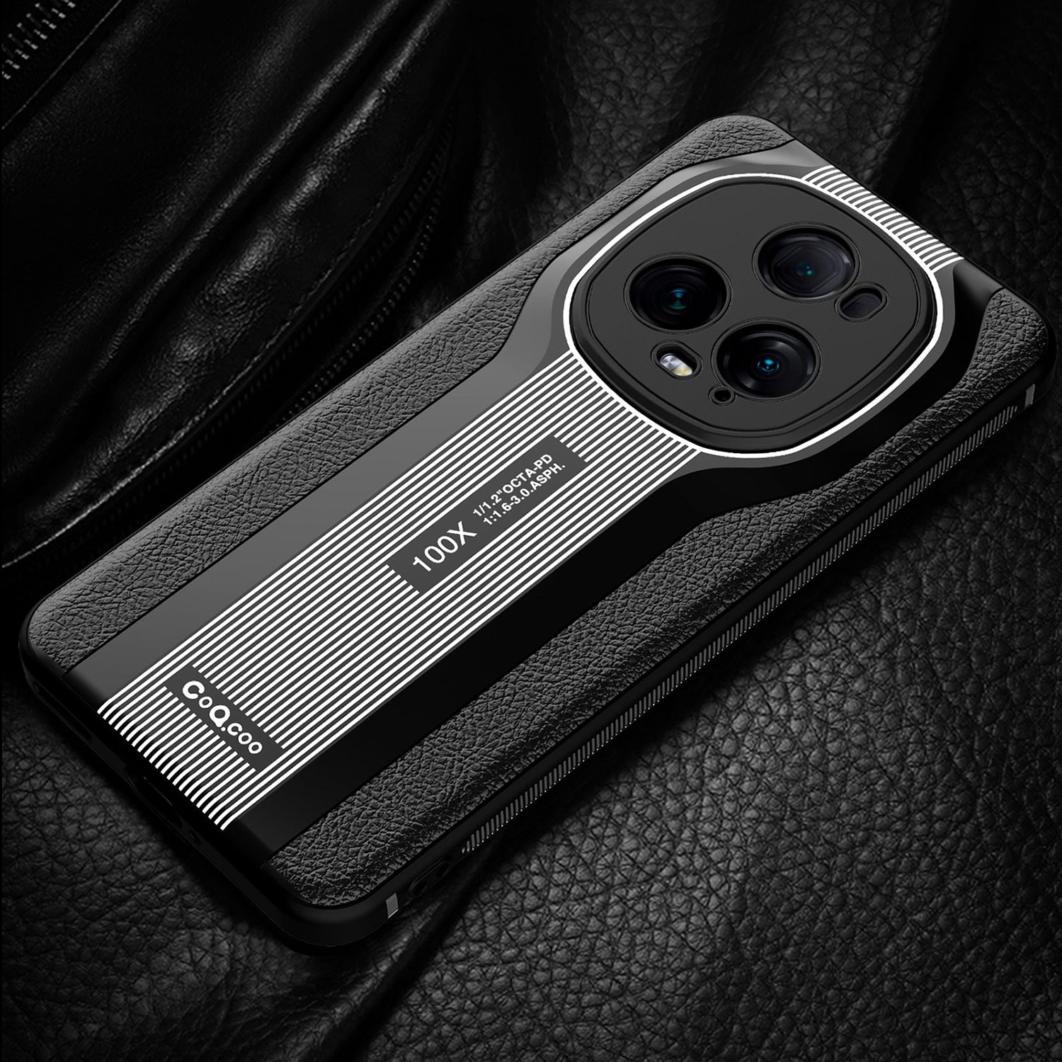 Q.COO Super Running Series 2 for Honor Magic5 Pro Case PU Leather Coated Acrylic+TPU Minimalist Phone Cover