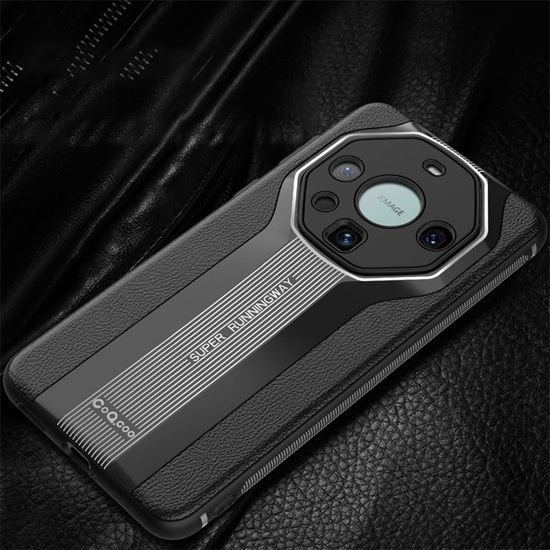 Q.COO Super Running Series 2 for Huawei Mate 60 Pro / Mate 60 Pro+ Case PU Leather Drop-Proof Back Cover