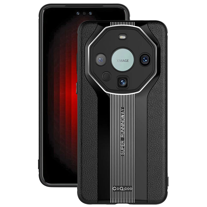 Q.COO Super Running Series 2 for Huawei Mate 60 RS Ultimate Case Shockproof Leather+Acrylic+TPU Phone Cover