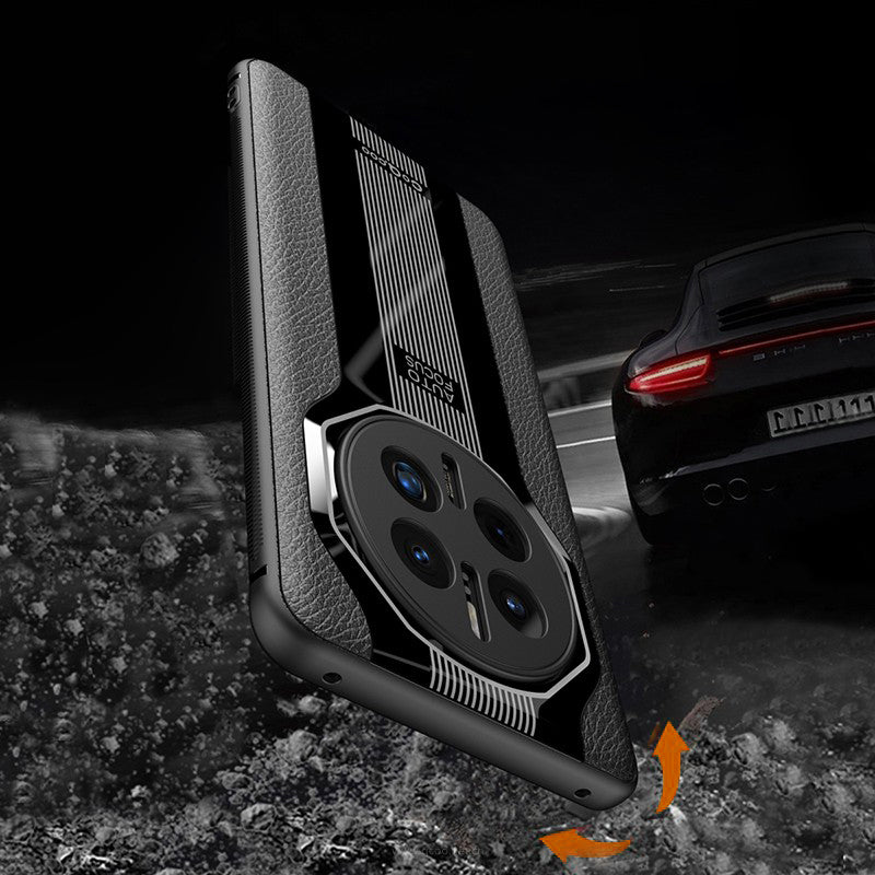 Q.COO Super Running Series 2 for Huawei Mate 50 RS Porsche Design 4G Case Leather Coating Hybrid Back Cover