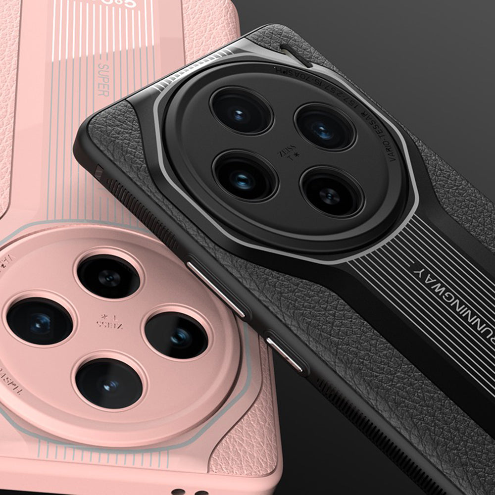 Q.COO Super Running Series For vivo X100 Pro 5G Shockproof Case Leather+Acrylic+TPU Mobile Phone Cover