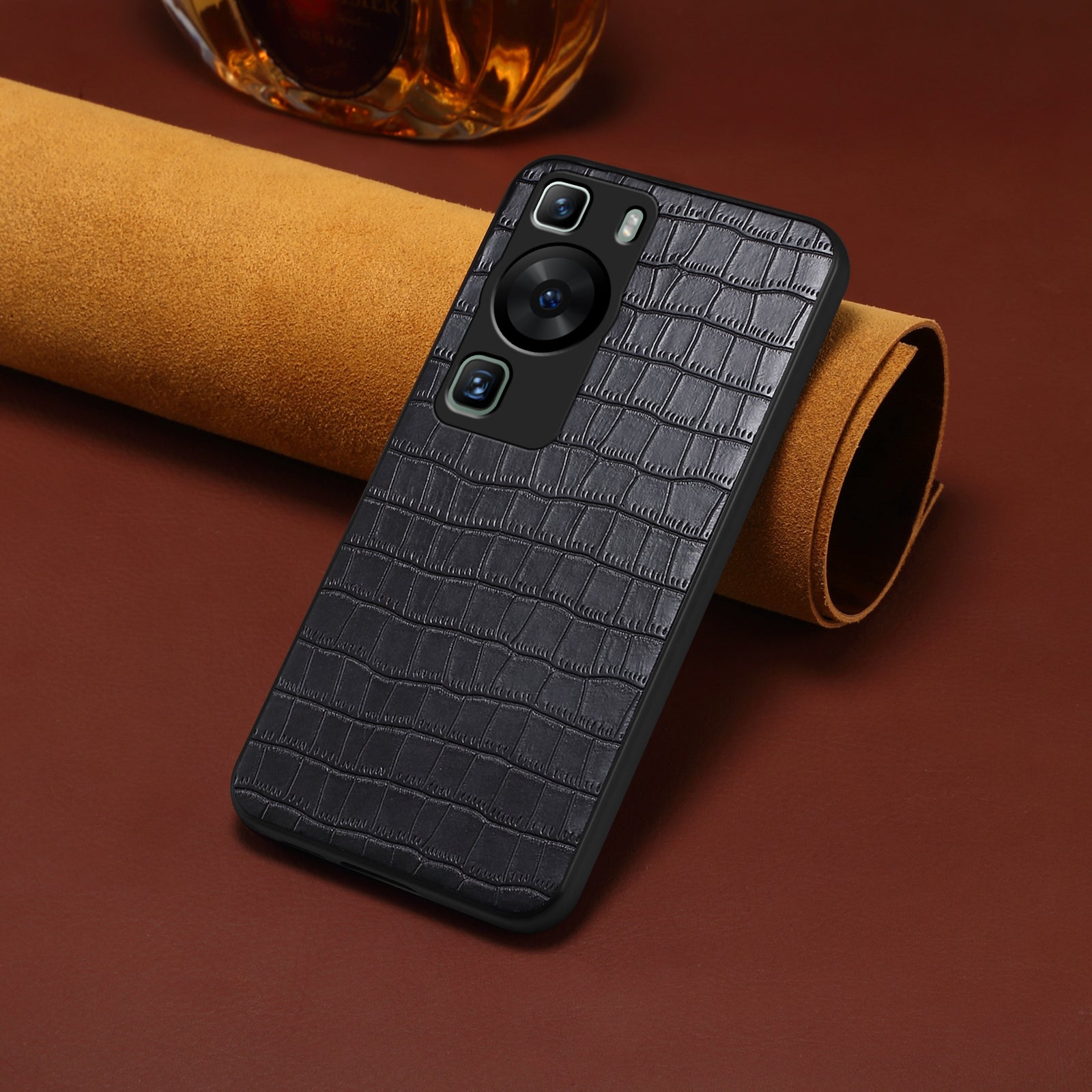 For Huawei P60 / P60 Pro Case Classic Crocodile Pattern PU Leather Phone Back Cover