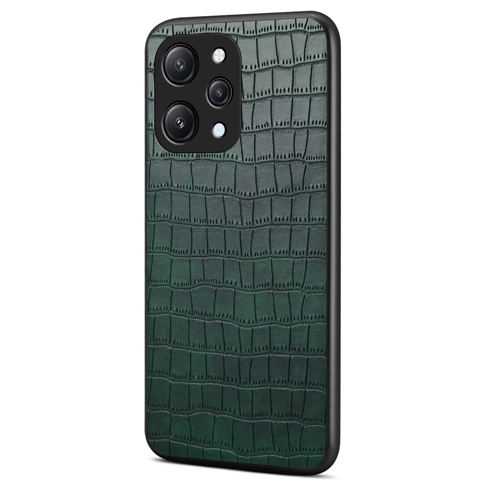 For Xiaomi Redmi Note 12R 5G / Poco M6 Pro 5G / Redmi 12 5G (Global) Case Crocodile Textured Leather Covered Hybrid Phone Shell