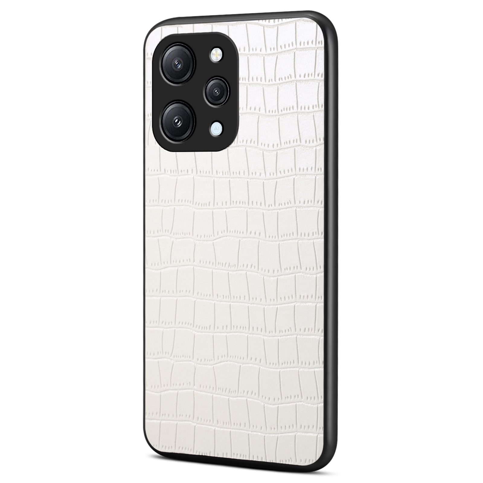 For Xiaomi Redmi Note 12R 5G / Poco M6 Pro 5G / Redmi 12 5G (Global) Case Crocodile Textured Leather Covered Hybrid Phone Shell