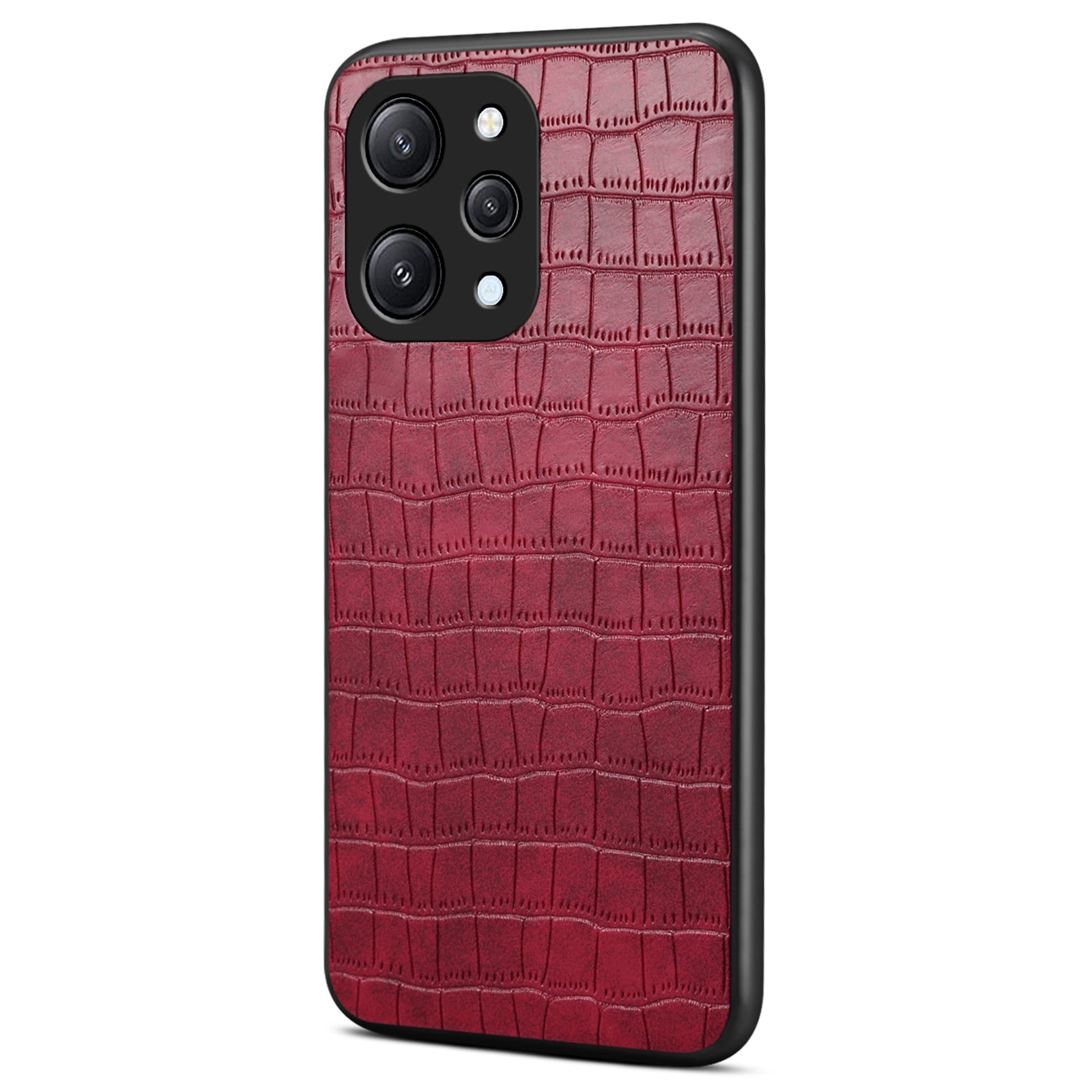 For Xiaomi Redmi Note 12R 5G / Poco M6 Pro 5G / Redmi 12 5G (Global) Case Crocodile Textured Leather Covered Hybrid Phone Shell