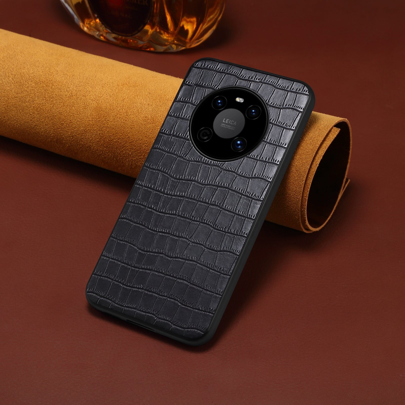 For Huawei Mate 40 Phone Case Crocodile Texture Leather+TPU+PC Back Shell