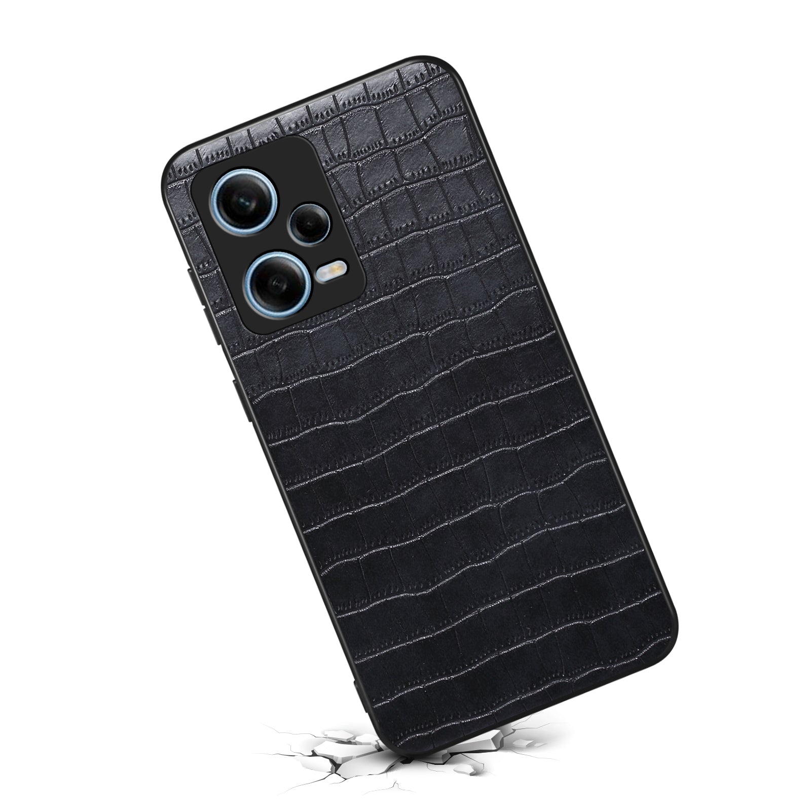 For Xiaomi Redmi Note 12 Pro 5G PU Leather+PC+TPU Cover Crocodile Texture Cell Phone Case